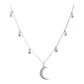Collar media luna circones de plata 925 - Miniatura 1