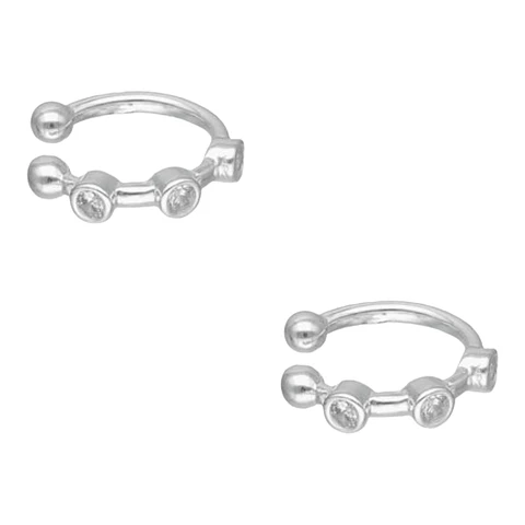 Aro ear cuff circones de plata 925