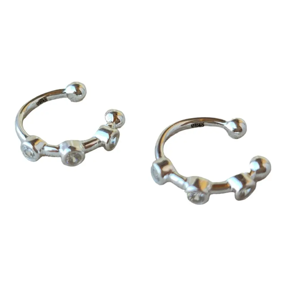 Aro ear cuff circones de plata 925 2