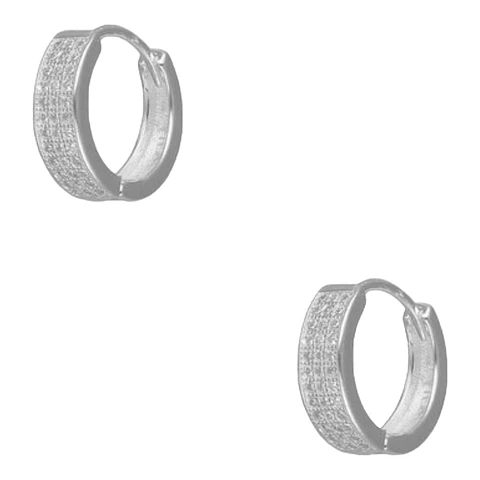 Aro argolla huggie circones de plata 925