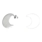 Aro maxi media luna de plata 925 - Miniatura 2