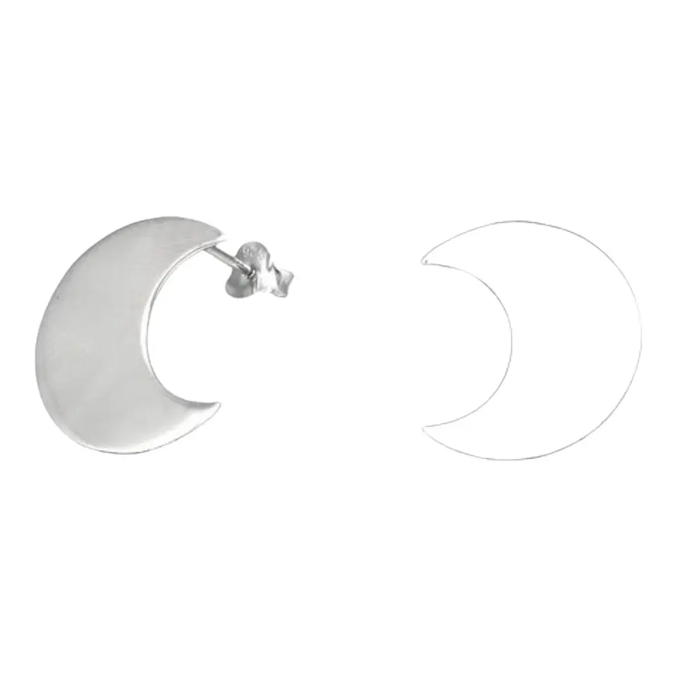 Aro maxi media luna de plata 925 2