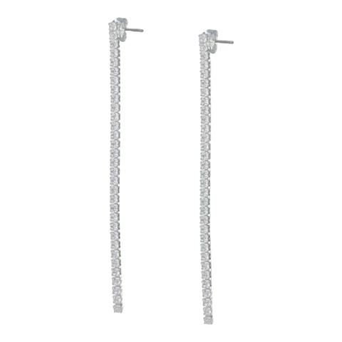 Aros colgantes circones tenis de plata 925