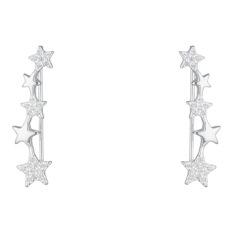 Aro trepador estrellas circones de plata 925