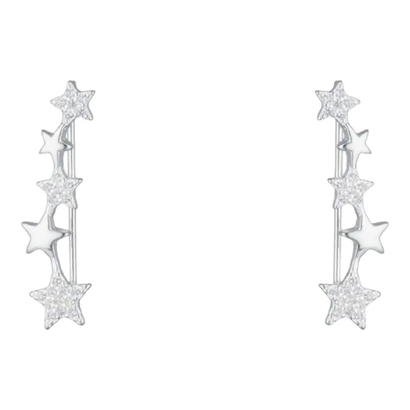 Aro trepador estrellas circones de plata 925 1