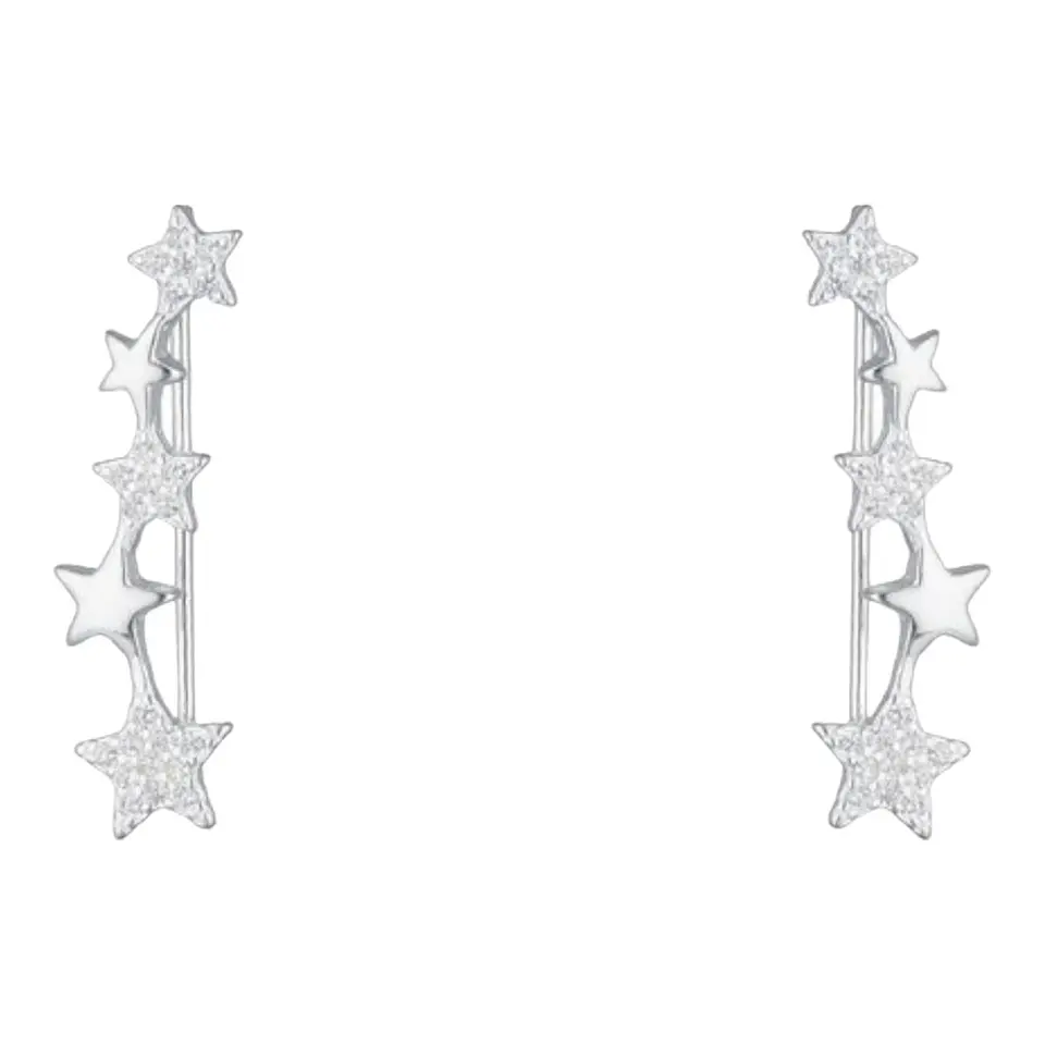 Aro trepador estrellas circones de plata 925 1