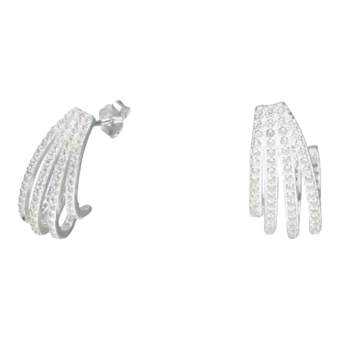 Aros semi argollas circones de plata 925 1