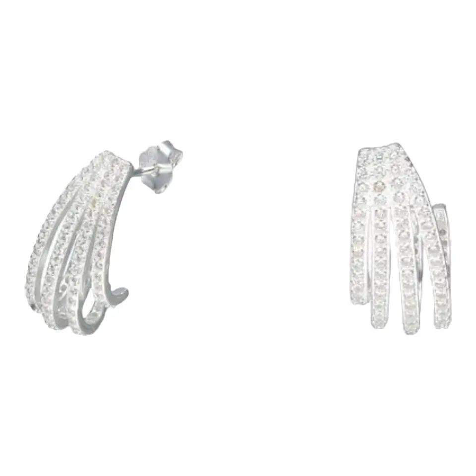Aros semi argollas circones de plata 925 1