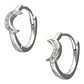 Aros argolla huggie media luna circones de plata 925 - Miniatura 1