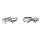 Aros argolla huggie media luna circones de plata 925 - Miniatura 2