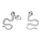 Aros serpiente circones onix de plata 925 - Miniatura 1
