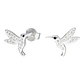 Aro colibrí circones onix de plata 925 - Miniatura 1