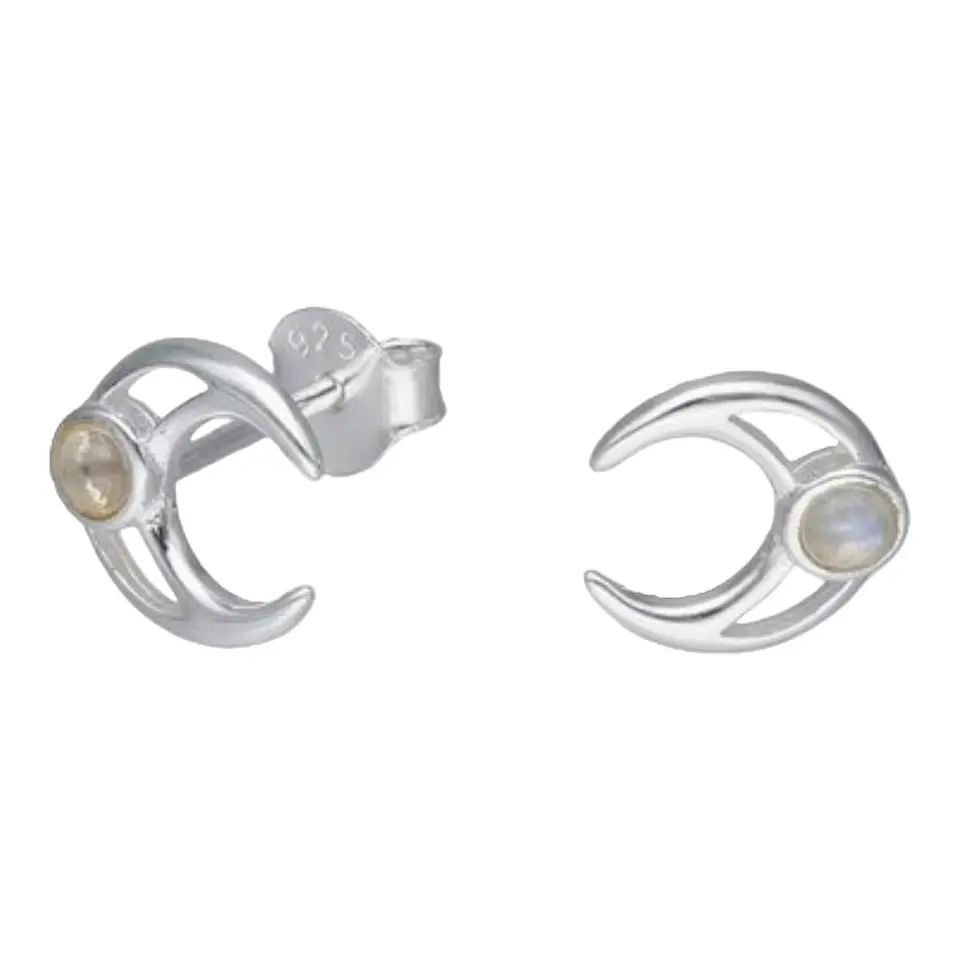 Aro piedra media luna de plata 925 1