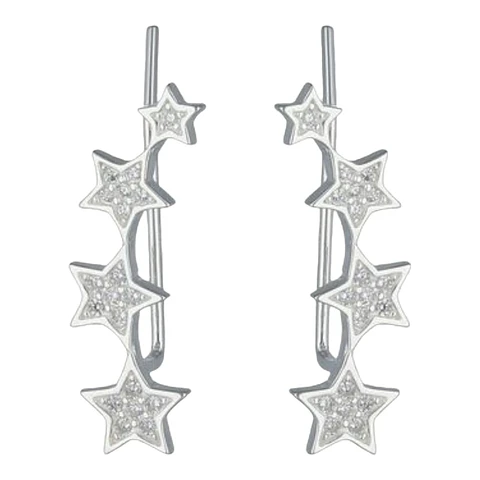 Aro trepador estrellas circones de plata 925