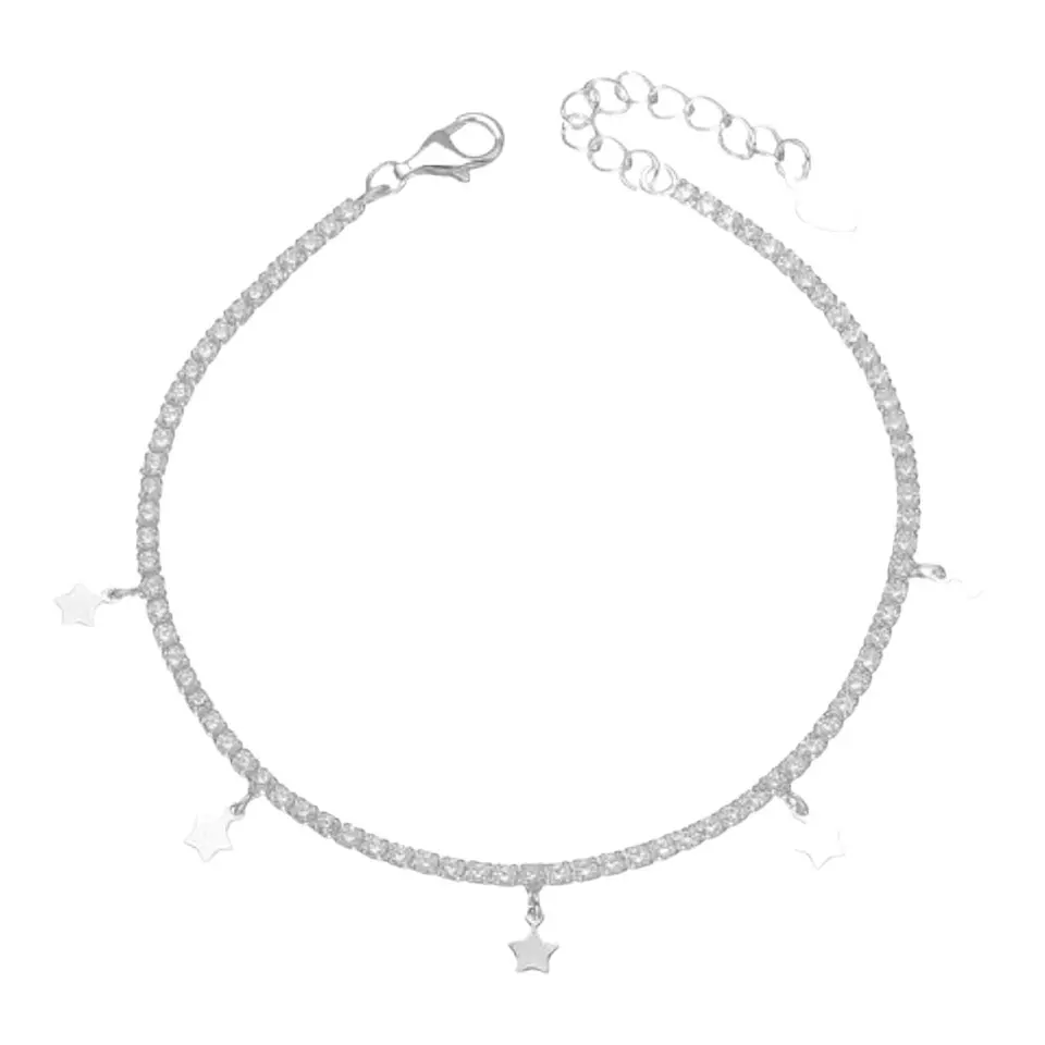 Pulsera estrellas circones tenis de plata 925 1