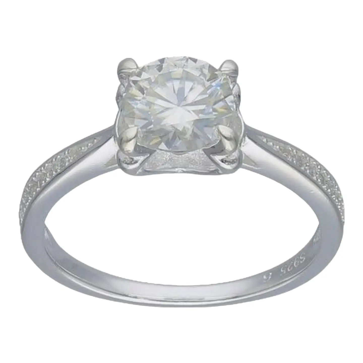 Anillo circones pave solitario de plata 925 1