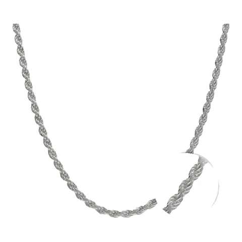 Cadena turbillon 60 cm de plata 925