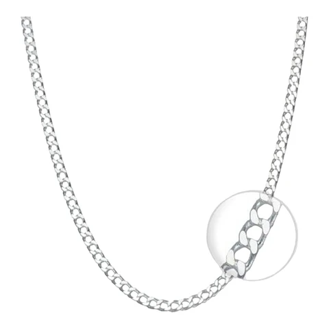 Cadena grumet 55 cm de plata 925