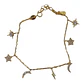 Pulsera estrellas media luna circones de plata 925 bañada en oro 18 k - Miniatura 3