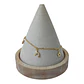Tobillera estrellas delfines circones de plata 925 bañada en oro 18k - Miniatura 1