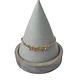 Pulsera espuma doble circulos de plata 925 bañada en oro de 18 k - Miniatura 1