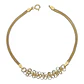 Pulsera espuma doble circulos de plata 925 bañada en oro de 18 k - Miniatura 2