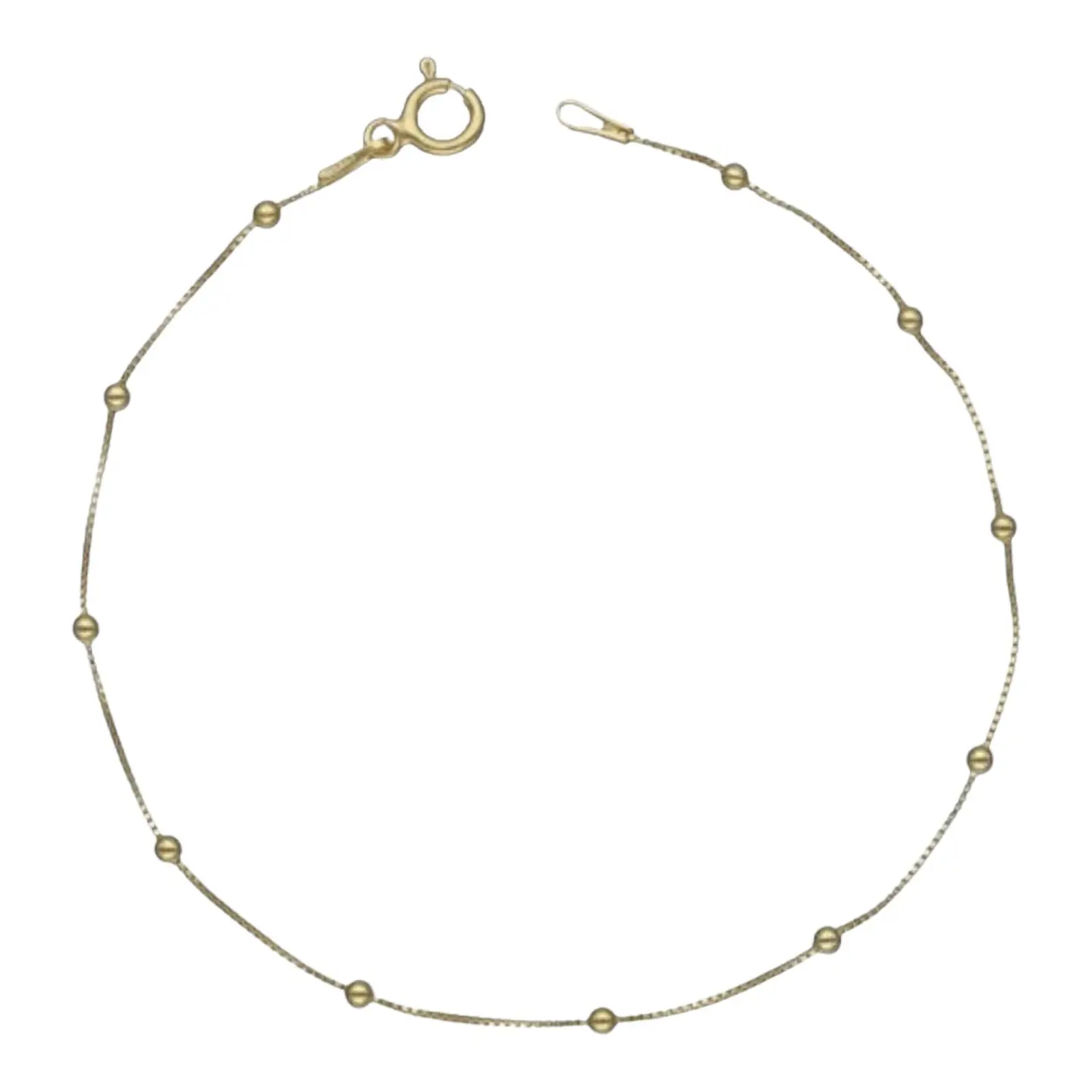 Pulsera veneciana con esferas de plata 925 bañado en oro de 18 k 2