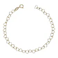 Pulsera corazones entrelazados de plata 925 bañada en oro de 18 k - Miniatura 2