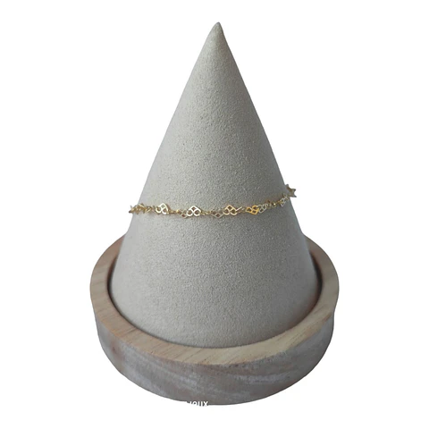 Pulsera corazones de plata 925 bañado en plata de 18 k