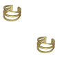 Aro ear cuff triple de plata 925 bañado en oro de 18 k - Miniatura 2