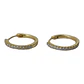 Aro argollas huggie circones 12 mm de plata 925 bañado en oro de 18 k - Miniatura 2