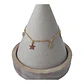 Pulsera ajustable estrellas circones de plata 925 bañada en oro 18 k - Miniatura 2