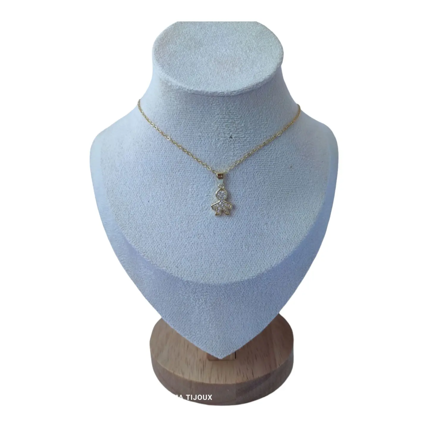 Collar niño circones de plata 925 bañado en oro 925 1