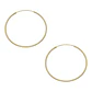 Aros argolla lisa 35 mm de plata 925 bañados en oro de 18 k - Miniatura 2
