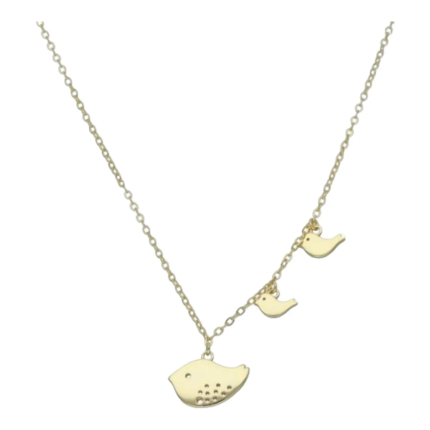 Collar familia mama 2 hijos de plata 925 bañado en oro de 18 k 2