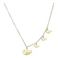 Collar familia mama 3 hijos de plata 925 bañado en oro de 18 k - Miniatura 2