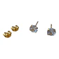Aro circón 6 mm de plata 925 bañado en oro de 18 k - Miniatura 3