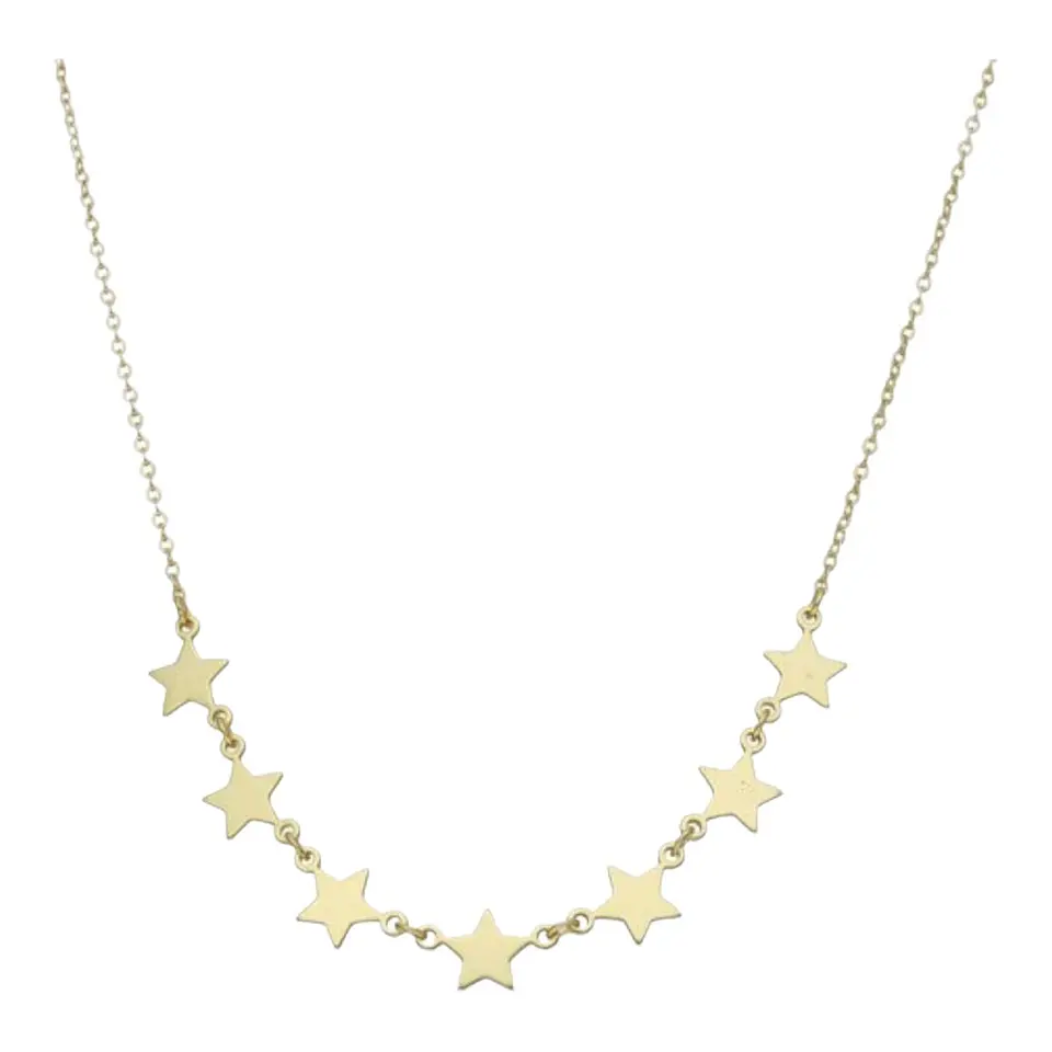 Collar estrella de plata 925 bañado en oro de 18 k 2