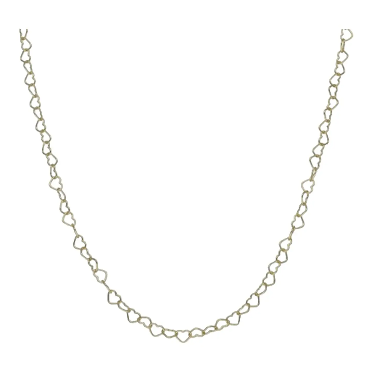 Collar choker ajustable corazones de plata 925 bañado en oro de 18 k 2