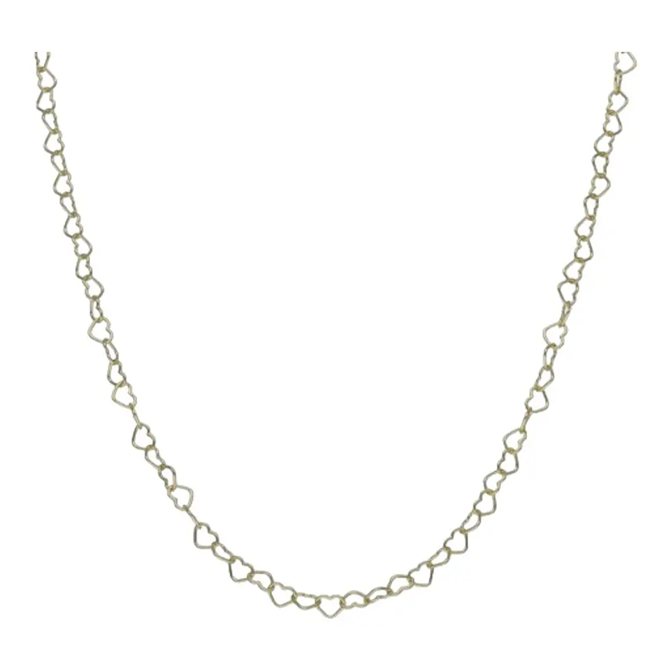 Collar choker ajustable corazones de plata 925 bañado en oro de 18 k 2