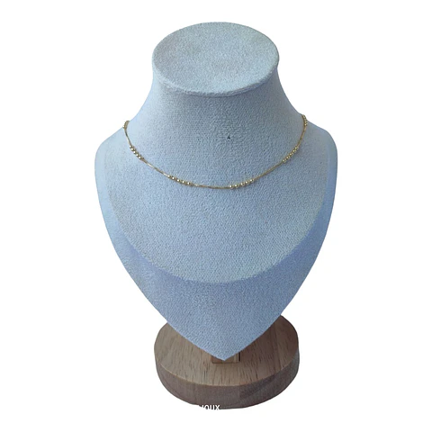 choker ajustable con esferas de plata 925 bañado en oro de 18 k