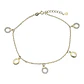 Tobillera karma circones corona de plata 925 bañada en oro de 18 k - Miniatura 2