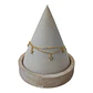 Tobillera doble estrellas circones de plata 925 bañada en oro 18 k - Miniatura 1