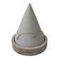 Tobillera media luna estrellas circones de plata 925 bañada en oro 18k - Miniatura 1