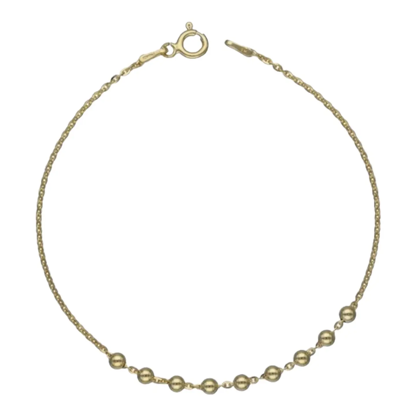 Pulsera tradicional esferas de plata 925 bañada en oro de 18 k 2