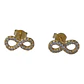 Aros infinito circones de plata 925 bañados en oro 18 k - Miniatura 3