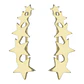 aro trepador estrellas de plata 925 bañado en oro de 18 k - Miniatura 1