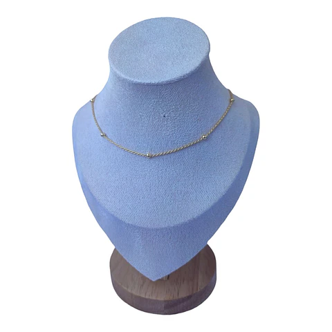 choker ajustable turbillon esferas de plata 925 bañado en oro de 18k