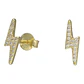 Aro argolla lisa 12 mm de plata 925 bañado en oro de 18 k - Miniatura 1