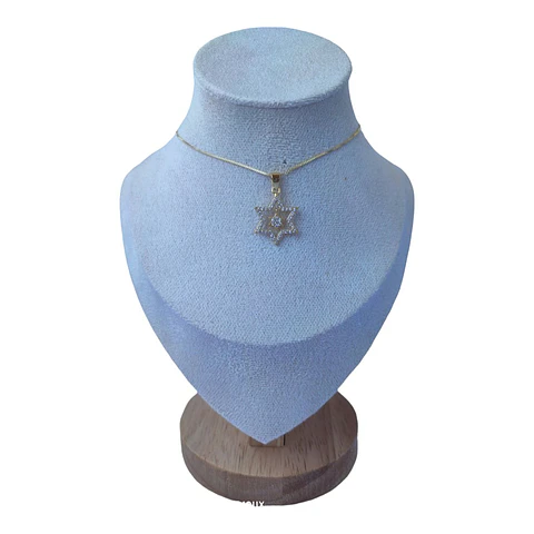 Collar estrellas circones de plata 925 bañado en oro de 18 k